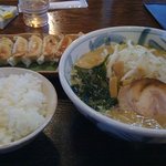 ゆきむら亭 真岡店 - 味噌ラーメン+まんぷくセット