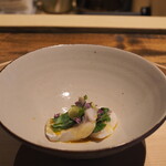 温石 - エボダイ　春菊の蒸し物