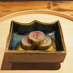 温石 - 焼津で獲れたアジの胡瓜巻