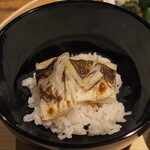 温石 - カマスと発酵エシャレットのご飯