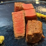 褒美 松翔 - 火入れが完璧なヒレ肉ステーキ！