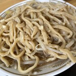 ラーメン もっけだの - 『朝食セット(ラーメン野菜マシマシ)＋味玉』の天地返し
