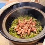茜坂大沼 - 蛍烏賊と山菜のご飯