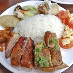 有記港式燒臘便當 - 烤鴨油雞雙拼飯