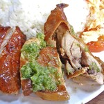 有記港式燒臘便當 - 「烤鴨油雞雙拼飯」のメイン