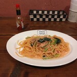 TSUTAYA - 明太子とほうれん草のパスタ