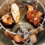 麺屋　たか - 釜から凄く美味しい香りがして、試食したらめちゃくちゃ美味しかった