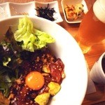 ツナグカフェ - 自由に選べる夜カフェ丼ドリンクセット¥1300