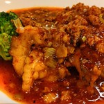 中国菜 胡桃 - 黒ソイ挽き肉四川家庭風煮込み