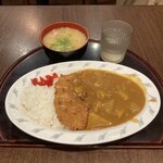 たまも食堂 - 今日のおすすめ(カツカレー 豚汁小)  600円