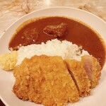 しまや - 国産極上ロースカツと豚バラ煮込カレー　1000円