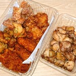 元祖からあげ本舗 まるもと - イロ鶏(ﾄﾞﾘ)パック ＋ 炙り焼き鳥