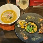 Sobabar Ciliegio - 【限定】桜流SAKURANONAGARE 桜ガニの津軽海峡塩SOBA～カニ一杯分を飲んでいただき〼～