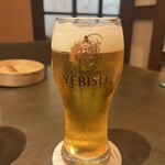 Touten Kou - 生ビールはエビスだった　グラスの形素敵