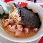 山岡家 牛久店 - 2024年4月　醤油ネギラーメン＋コロチャーシュー6個　830＋140円