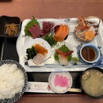 渚のしらべ - 刺身定食　ご飯大盛