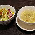 廣東料理 水蓮月 - サラダとスープ