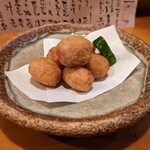 Obanzai Kyouryourinagomi - 里芋の唐揚げ 700円  気づいたらビール頼んじゃってた