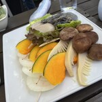 ガーデンレストラン 風舎 - 野菜海鮮盛り