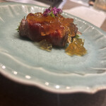 USHIGORO S. - 牛たたき 茗荷と芽葱 ポン酢ジュレ