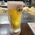 Okonomiyaki And Oteppanyaki Tamaya - 生ビールで乾杯！！