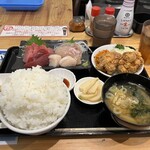 わ楽 - ダブル定食　R6.4.20