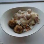 brussels AIRLINES BUSINESS ROUNGE - シチューかけご飯