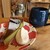 Cafe meery - 料理写真:抹茶とホワイトチョコのベイクドチーズケーキとホットドリップコーヒー