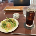 カフェブラン - ベーコンとモッツァレラチーズのトマトソーススパゲッティ
ランチセット 1340（税込1474）