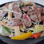 ツキサップじんぎすかんクラブ - 焼き光景①