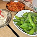 Motsuyakiotomba - ポテトサラダ /ネギメンマ / つまみ枝豆