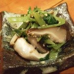 隠れ家Dinning　味杜 - わさび菜のおひたし　(仕事の疲れで落ち込んでいた目が、クワっと開きました)