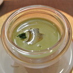 saveur - ウニをしのばせた菜の花のスープ