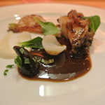 saveur - 函館産鮑のソテー　トリュフと肝のソース