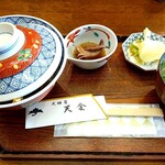 天金 - 天丼　味噌汁