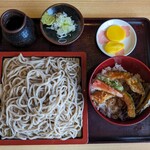 田舎そば たちばな - 大もり+ふミニ野菜天丼