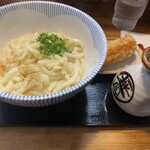 手打ちうどん 藤家 - 釜玉とちく天