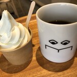 喫茶ひしがた - 藤月ソフト+ドリップコーヒー