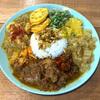 Kyon world curry - Today's Curry全盛り（カレー3種+ご飯+おかず）