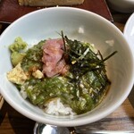 ゆづくしSalon 一の坊 - 朝食　ネバネバ丼