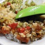 香満園 - 魯肉飯（小）（唐辛子調味料を加えて）