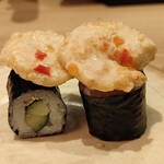 回転寿司がんこ - 胡瓜巻エビマヨのせ