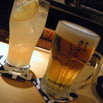 さぶら - 生ビール（中）&さぶらサワー♪