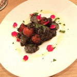 カルテット - 北海道産ホタテ貝のイカ墨和え（１，０００円）２０１４年２月