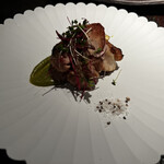 炭火鉄板焼　杜季 - しゃも　木の芽味噌