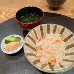 もちづき - ズワイ蟹とイクラのご飯