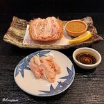 Ajinomise Iwashi - 毛蟹 甲羅詰と蟹みそとかに酢