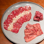 焼肉ホルモンうしごろ - 国産ハラミ、シンシン薄切り  角切り