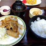 大谷田温泉 明神の湯 - 生姜焼き定食