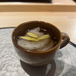 Kyoubashi Tempura To Sushi Ishii - 車麩と新玉のスープ